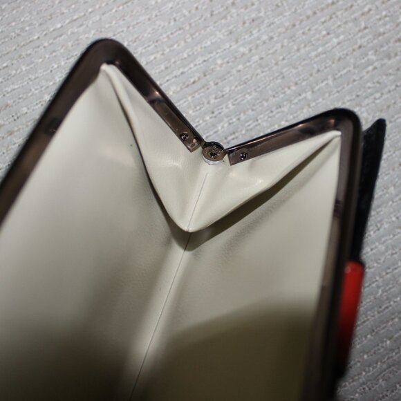 unused 1960s Renwick Chequebook Wallet Kisslock Coin Purse Nappa Leather Bifold - Picture 15 of 15